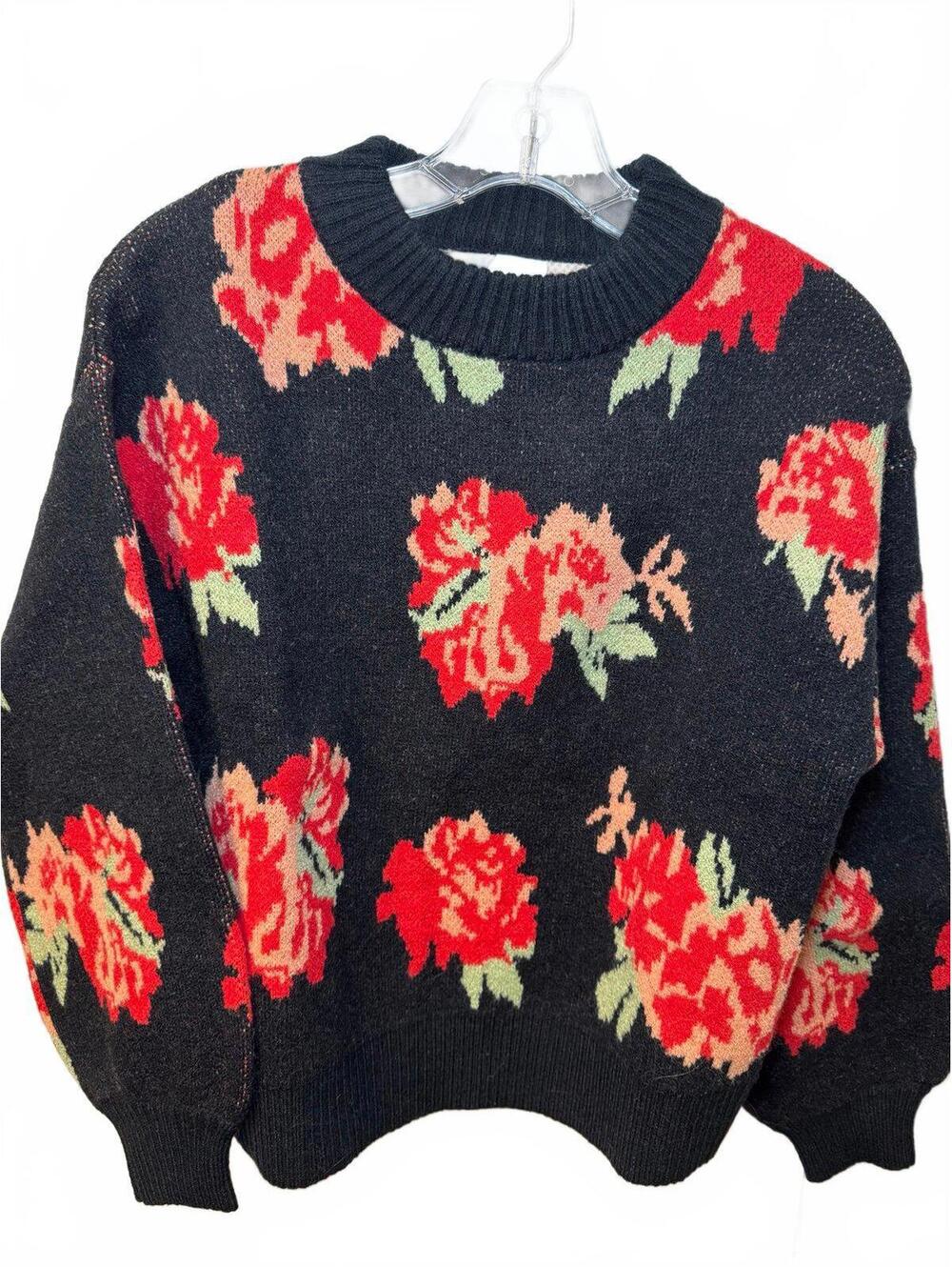 Piper and Scoot Floral Bouquet Sweater XS